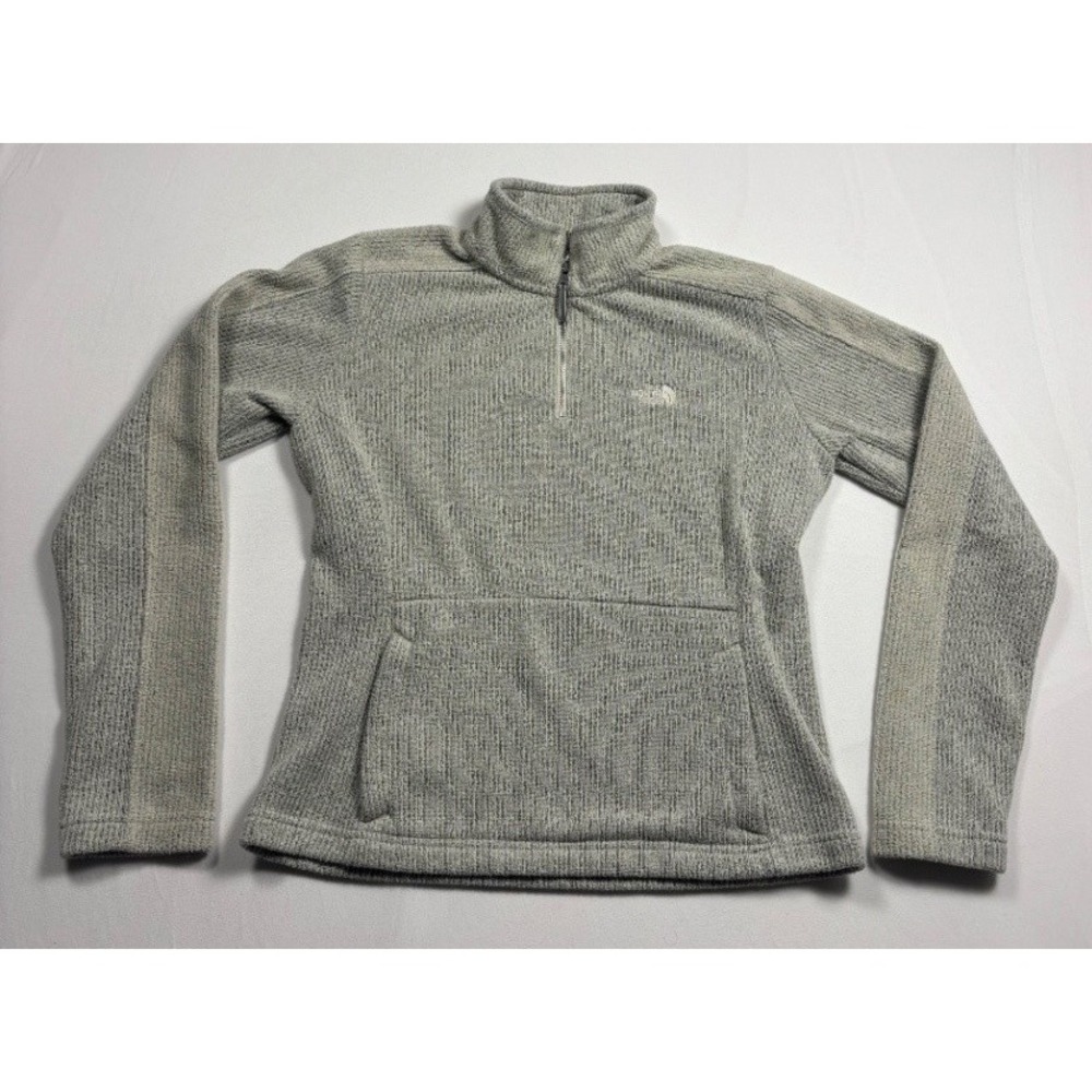 The North Face Women's Gray 1/4 Zip Fleece Sweater Pullover Medium
